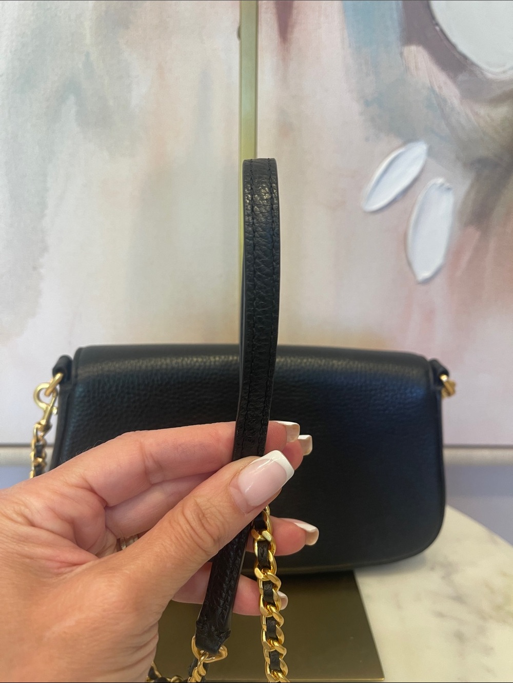 Tory Burch Black Britten Pebbled Leather Crossbody with Gold Hardware - Picture 3 of 6
